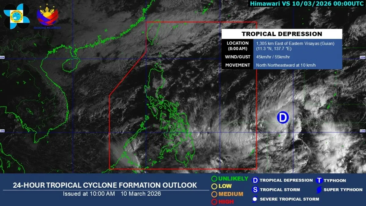 Heads Up, Visayas and Mindanao: LPA Outside PAR Just Became a Tropical Depression