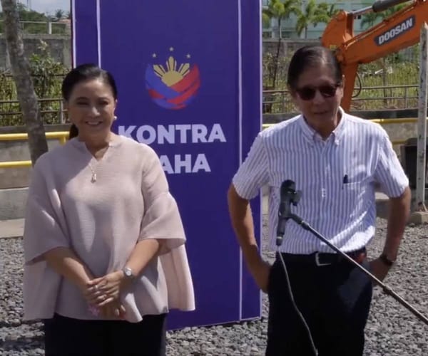 Pink Socks Pa More: Marcos Visits Leni's Turf in Naga, Says 'No Politics' But Wears Her Signature Color