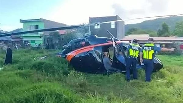 Helicopter Crashes in Rizal: 2 Dead Including Malaysian National, Engine Failure Blamed