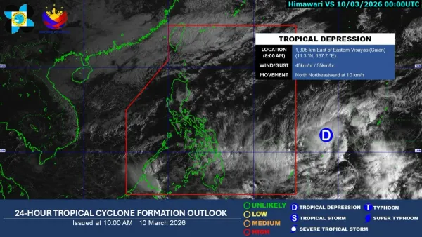 Heads Up, Visayas and Mindanao: LPA Outside PAR Just Became a Tropical Depression