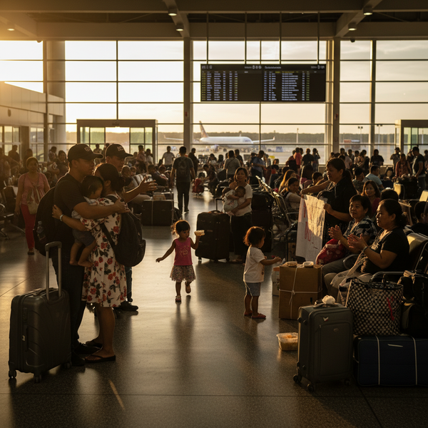 Uuwi Na Kayo! Over 400 Stranded OFWs Flown Home From Middle East War Zone