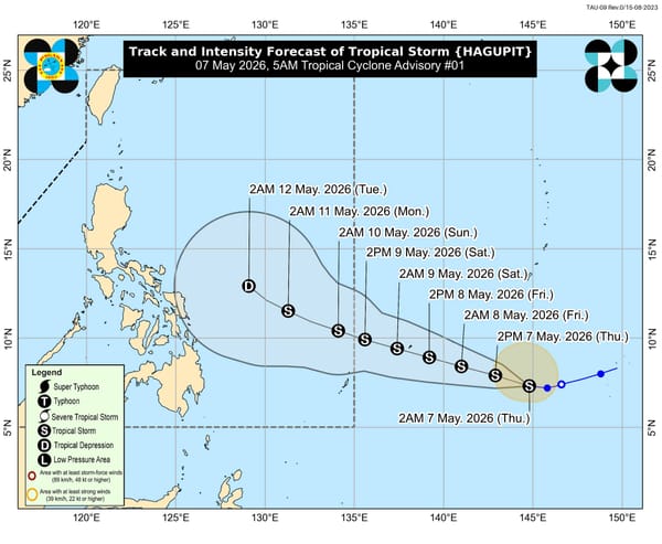 Bagyong Caloy Watch: Tropical Storm Hagupit May Enter PAR This Weekend